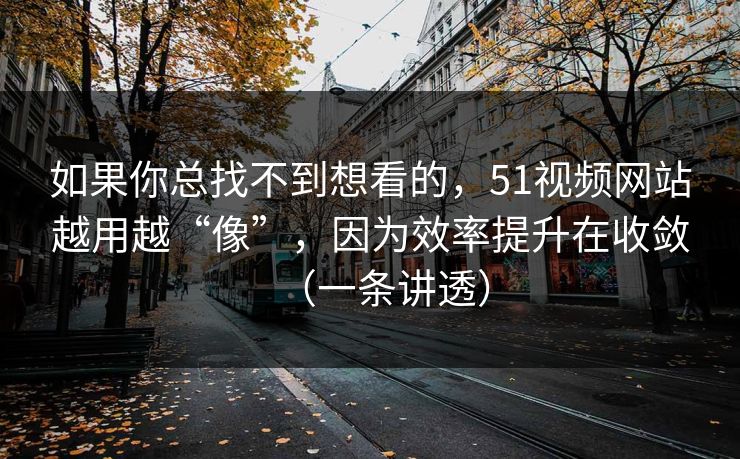 如果你总找不到想看的，51视频网站越用越“像”，因为效率提升在收敛（一条讲透）